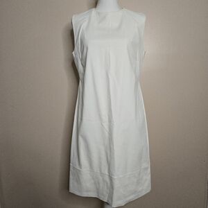 Les Copains White Sleeveless Shift Dress
